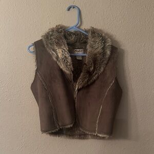 Mudd Brown Faux Fur Women's Vest